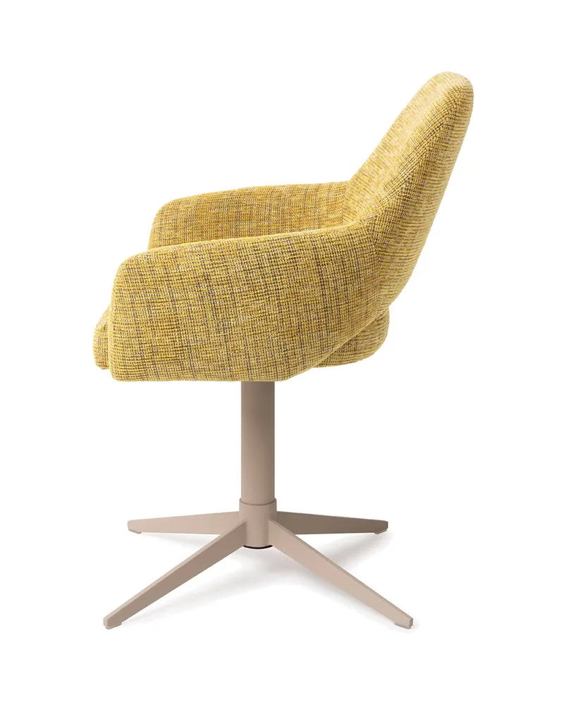 Yanai Esszimmerstuhl von Jesper Home in Lemon Lines, Quad, Beige, Ansicht 2