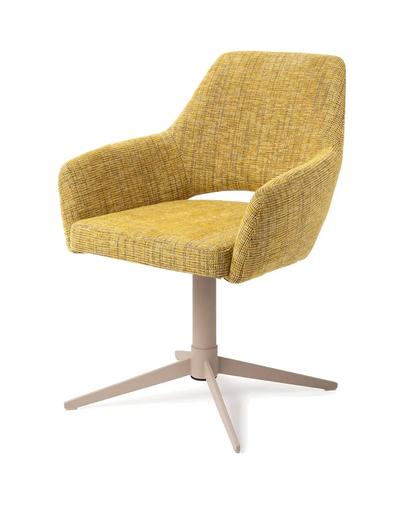 Yanai Esszimmerstuhl von Jesper Home in Lemon Lines, Quad, Beige, Ansicht 3