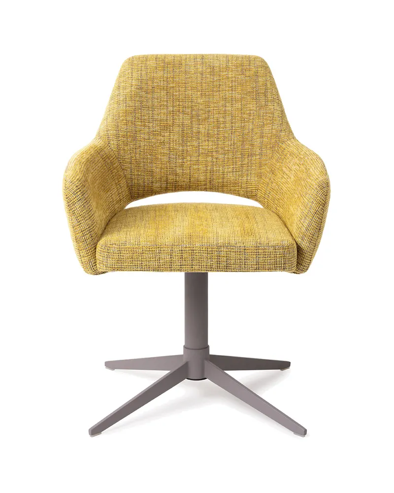 Yanai Esszimmerstuhl von Jesper Home in Lemon Lines, Quad, Grau, Ansicht 1