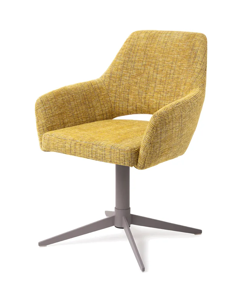 Yanai Esszimmerstuhl von Jesper Home in Lemon Lines, Quad, Grau, Ansicht 3