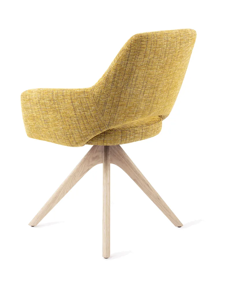 Yanai Esszimmerstuhl von Jesper Home in Lemon Lines, Revolve Oak, Gebleicht, Ansicht 4