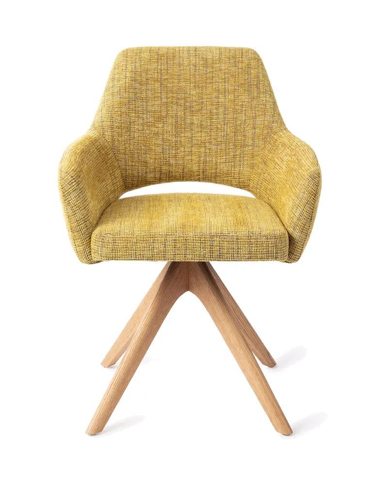 Yanai Esszimmerstuhl von Jesper Home in Lemon Lines, Revolve Oak, Natur, Ansicht 1