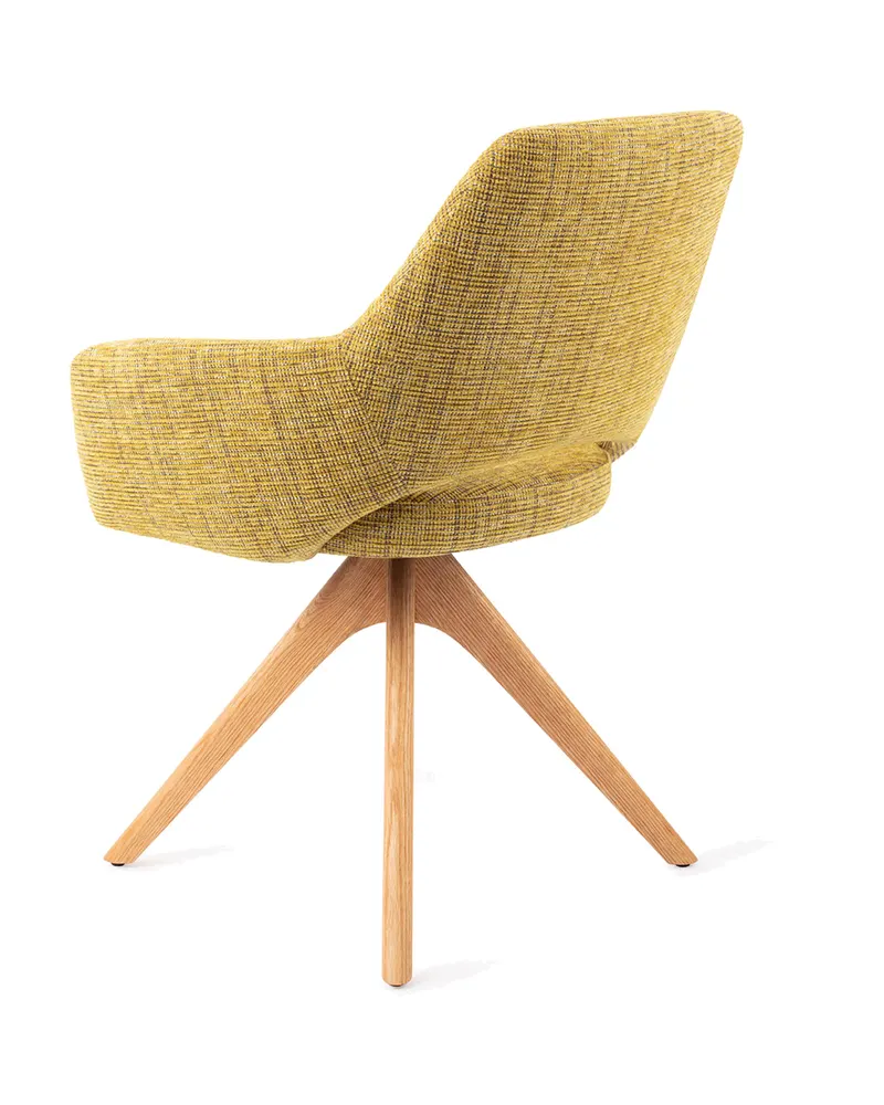 Yanai Esszimmerstuhl von Jesper Home in Lemon Lines, Revolve Oak, Natur, Ansicht 4