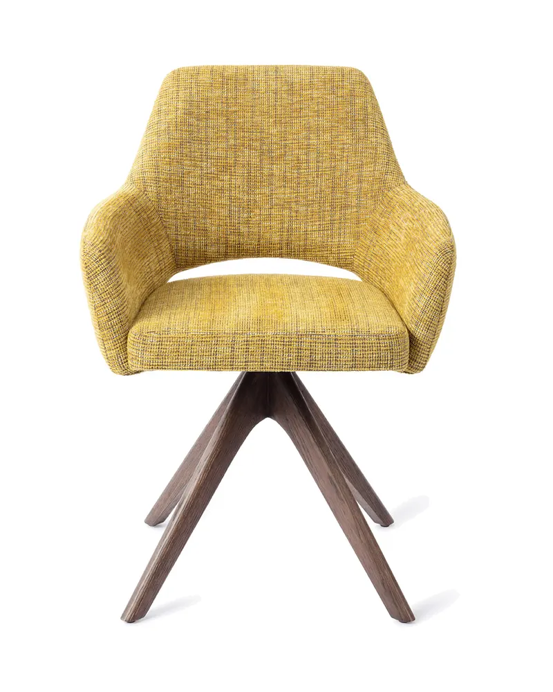 Yanai Esszimmerstuhl von Jesper Home in Lemon Lines, Revolve Oak, Walnuss, Ansicht 1