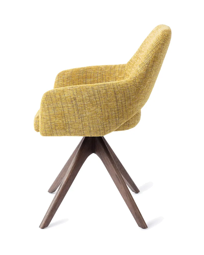 Yanai Esszimmerstuhl von Jesper Home in Lemon Lines, Revolve Oak, Walnuss, Ansicht 2