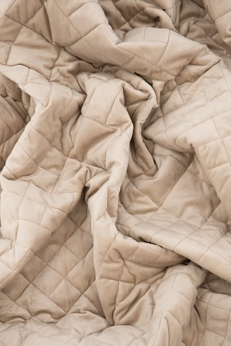 Jilly gesteppte Tagesdecke in 80 × 150 cm, Beige, im Wohnraum, Ansicht 5