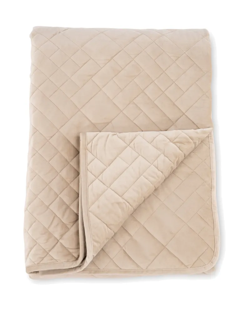 Jilly gesteppte Tagesdecke in 80 × 260 cm, Beige, Ansicht 2