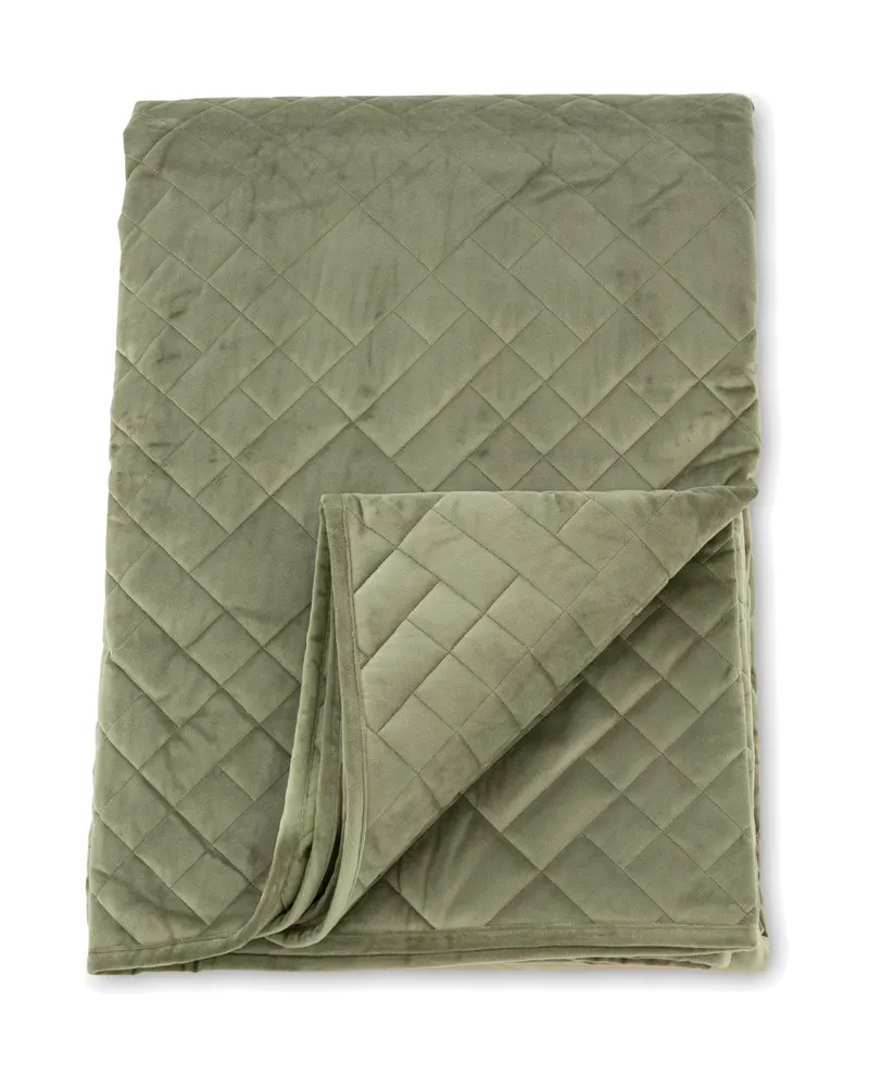 Jilly gesteppte Tagesdecke in 80 × 260 cm, Grün, Ansicht 2