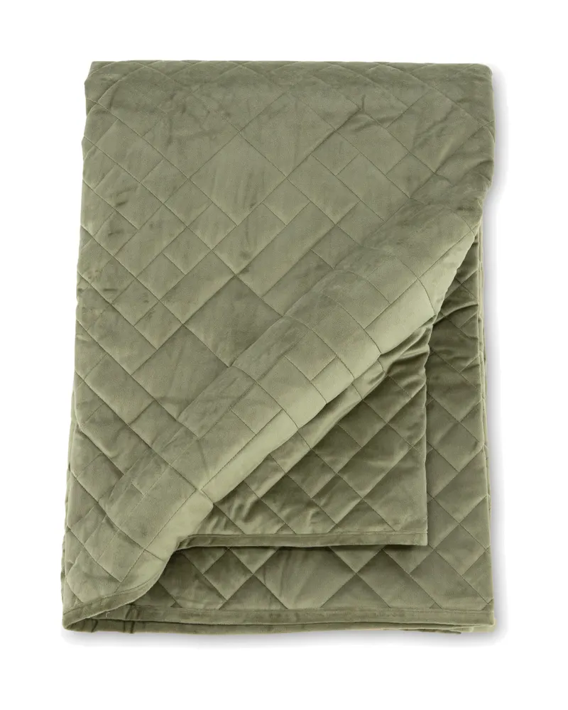 Jilly gesteppte Tagesdecke in 80 × 260 cm, Grün, Ansicht 3