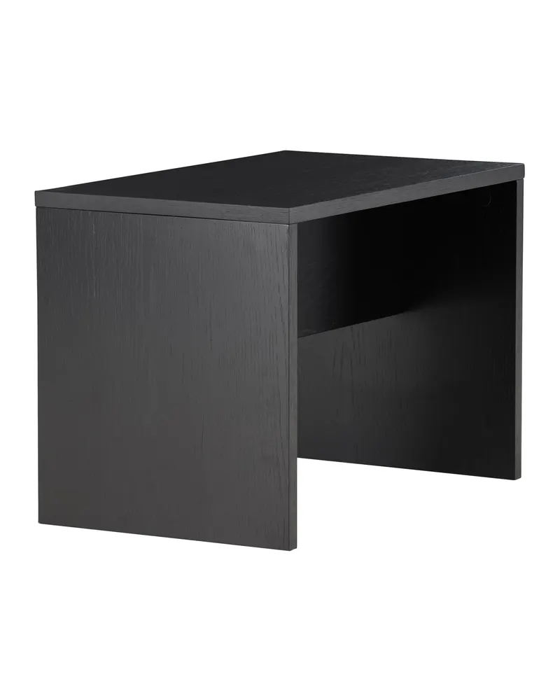 Juni kleiner Couchtisch 58 × 35 cm mit Seitenwangen in Schwarz, Ansicht 12
