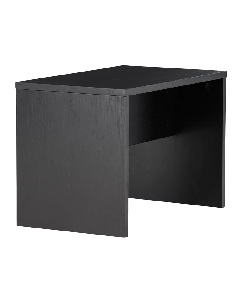 Juni kleiner Couchtisch 58 × 35 cm mit Seitenwangen in Schwarz, Ansicht 3
