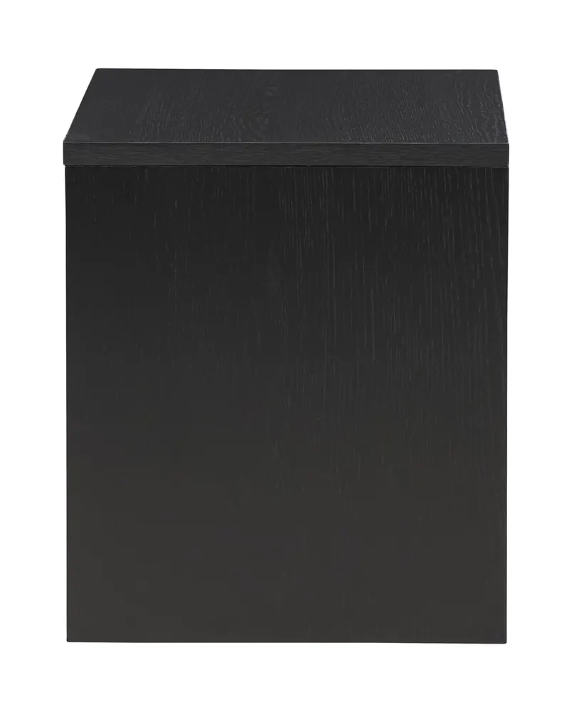 Juni kleiner Couchtisch 58 × 35 cm mit Seitenwangen in Schwarz, Ansicht 4