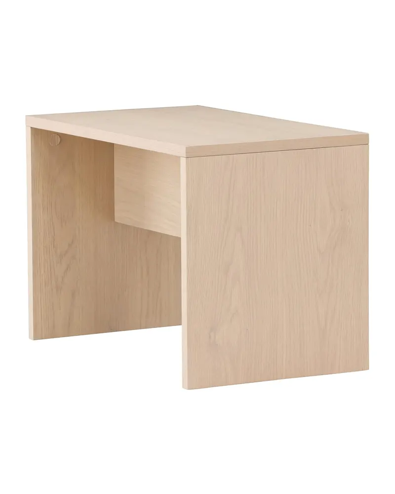 Juni kleiner Couchtisch 58 × 35 cm mit Seitenwangen in Whitewash, Ansicht 6