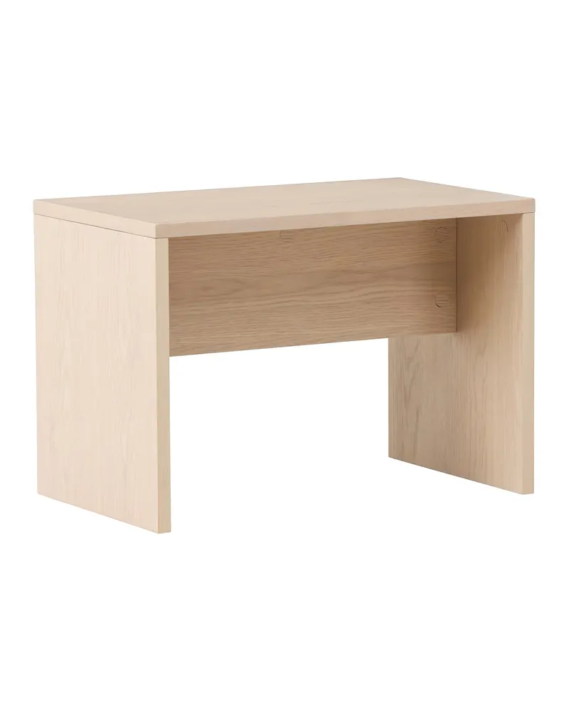 Juni kleiner Couchtisch 58 × 35 cm mit Seitenwangen in Whitewash, Ansicht 8