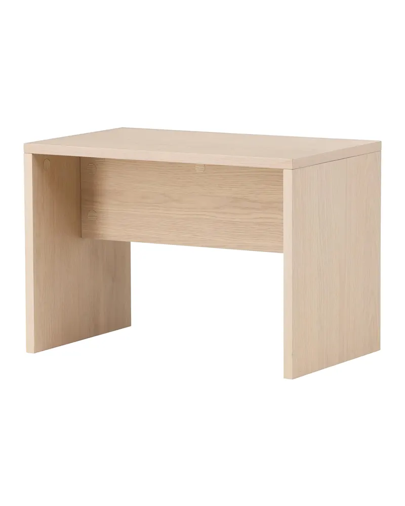 Juni kleiner Couchtisch 58 × 35 cm mit Seitenwangen in Whitewash, Ansicht 10