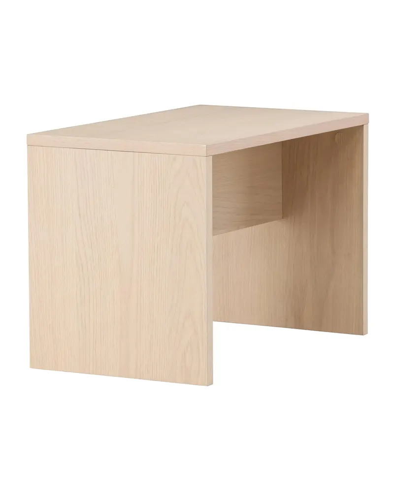 Juni kleiner Couchtisch 58 × 35 cm mit Seitenwangen in Whitewash, Ansicht 12
