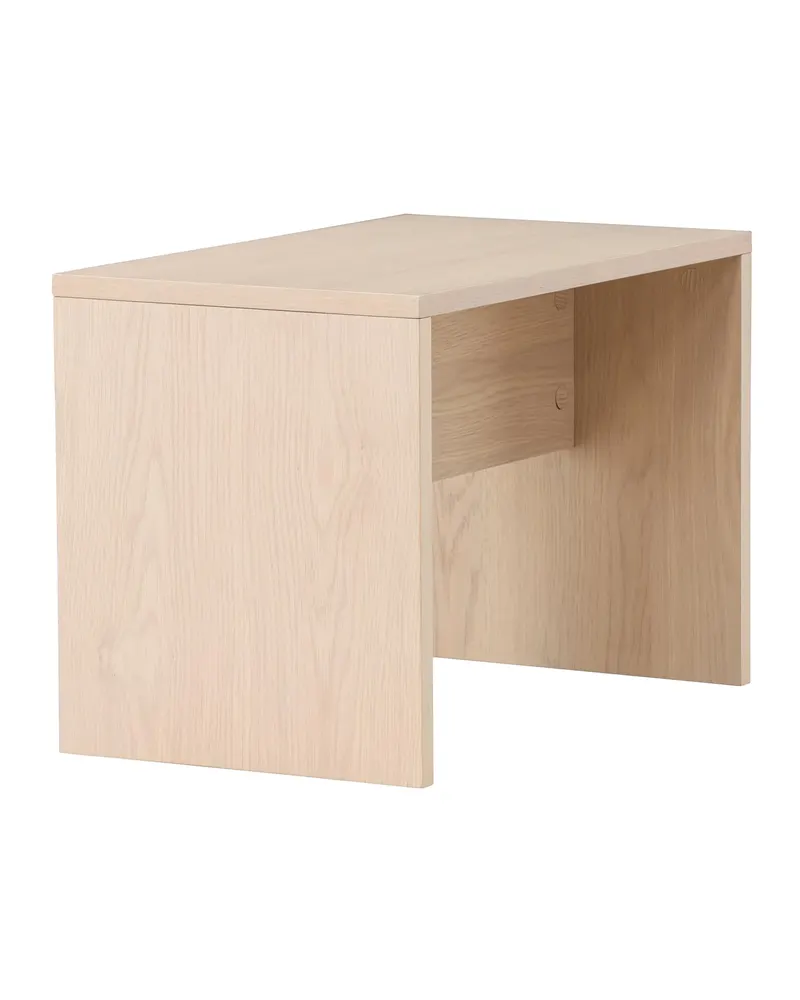 Juni kleiner Couchtisch 58 × 35 cm mit Seitenwangen in Whitewash, Ansicht 3