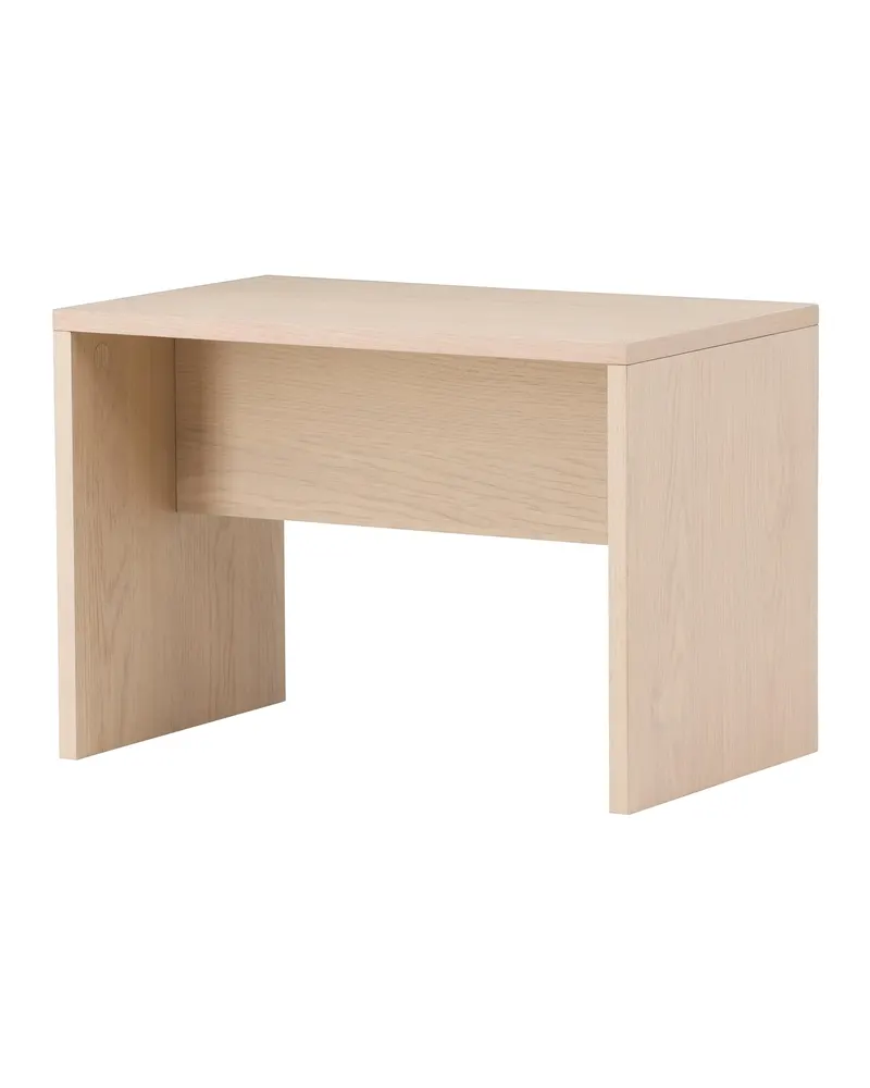 Juni kleiner Couchtisch 58 × 35 cm mit Seitenwangen in Whitewash, Ansicht 5