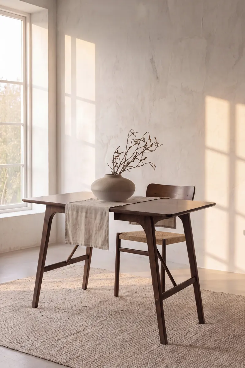 Kaseidon rechteckiger Esstisch 120 × 80 cm, im Wohnraum, Ansicht 1