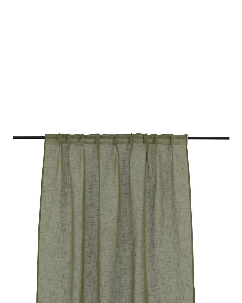 Kaya Vorhang in 240 × 140 cm, Moosgrün, Ansicht 2