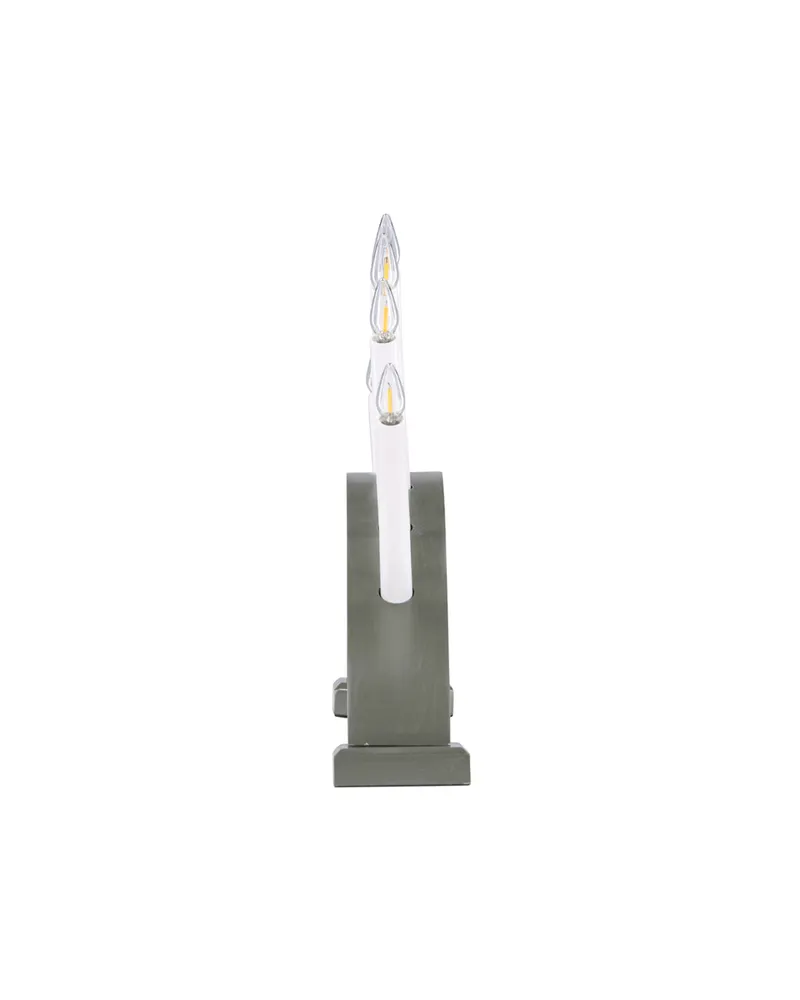 Kebnekaise Schwibbogen aus Kiefer mit sieben Lichtern in Grün, Ansicht 7