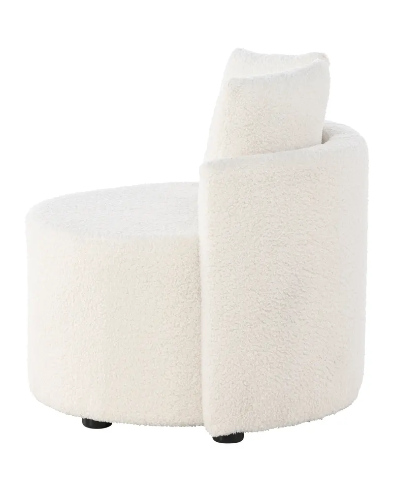 Kelso Kindersofa aus Teddystoff mit 2 Kissen in Weiß, Ansicht 9
