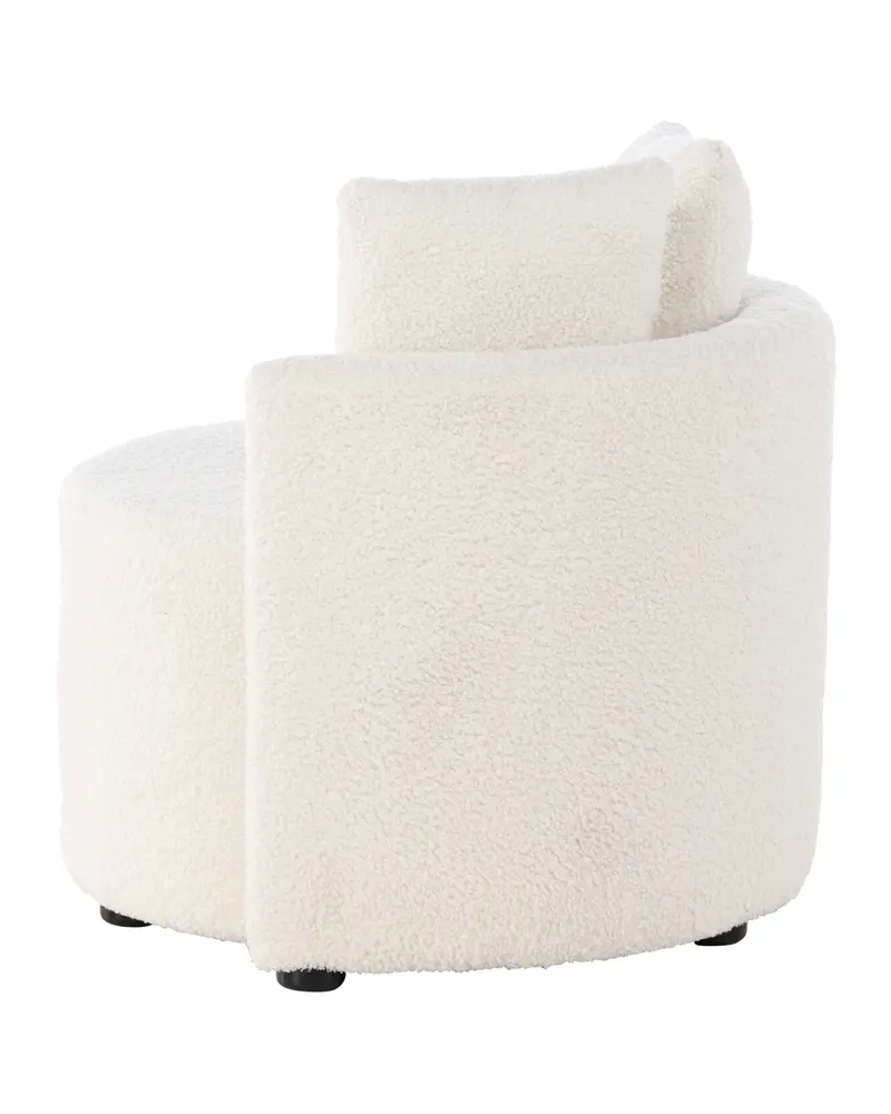 Kelso Kindersofa aus Teddystoff mit 2 Kissen in Weiß, Ansicht 10