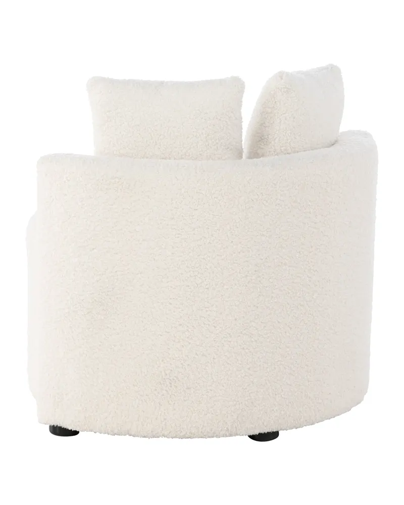 Kelso Kindersofa aus Teddystoff mit 2 Kissen in Weiß, Ansicht 11