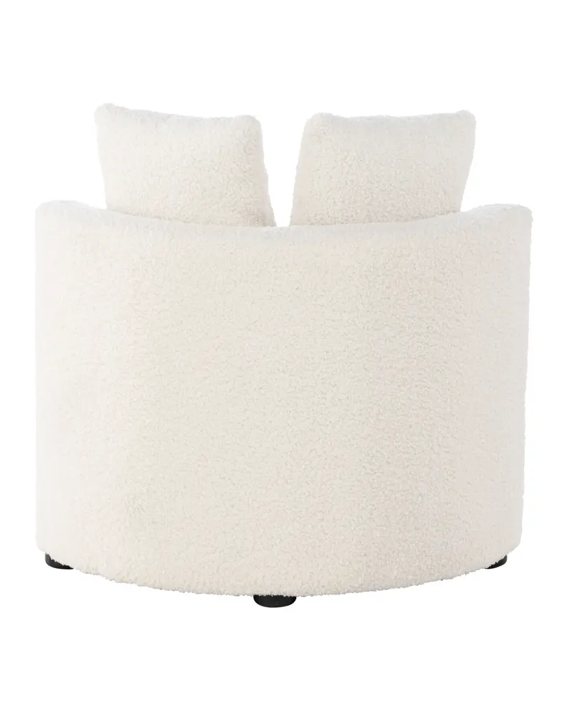 Kelso Kindersofa aus Teddystoff mit 2 Kissen in Weiß, Ansicht 6