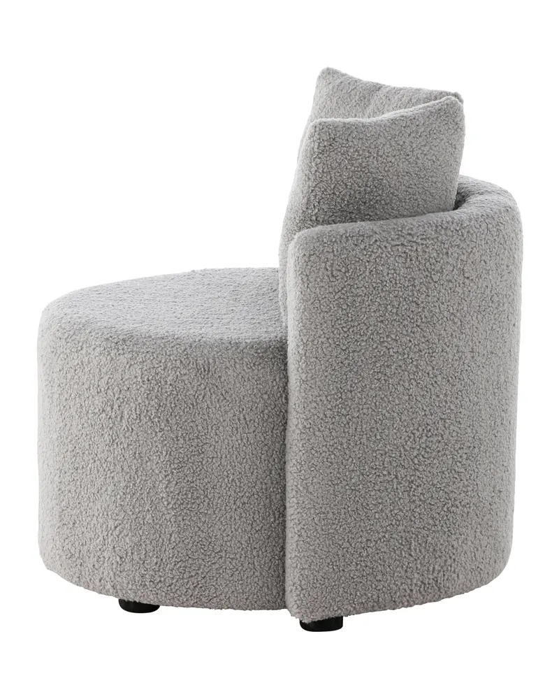 Kelso Kindersofa aus Teddystoff mit 2 Kissen in Grau, Ansicht 9