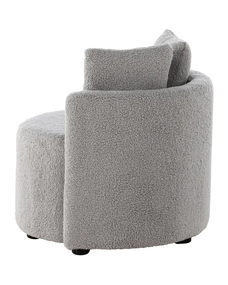 Kelso Kindersofa aus Teddystoff mit 2 Kissen in Grau, Ansicht 10
