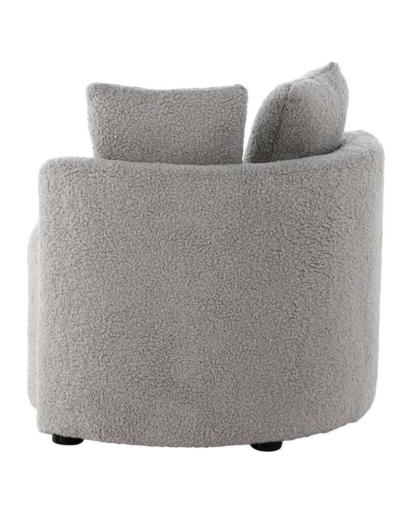 Kelso Kindersofa aus Teddystoff mit 2 Kissen in Grau, Ansicht 11