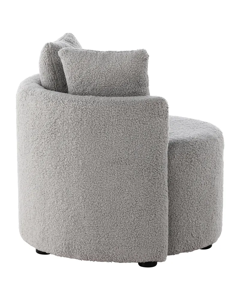 Kelso Kindersofa aus Teddystoff mit 2 Kissen in Grau, Ansicht 12