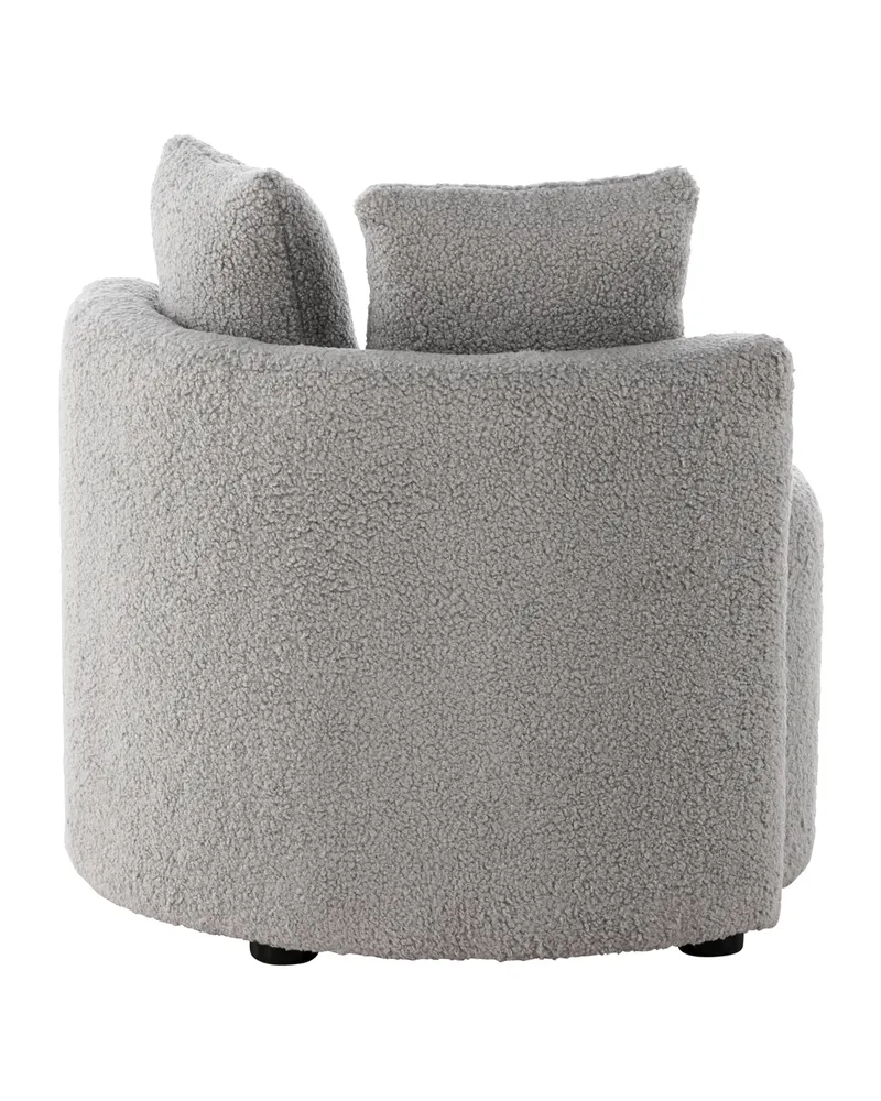 Kelso Kindersofa aus Teddystoff mit 2 Kissen in Grau, Ansicht 5