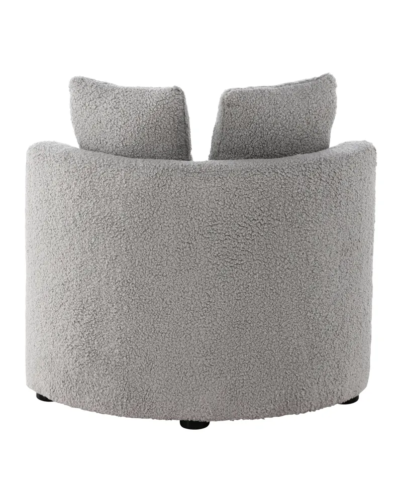 Kelso Kindersofa aus Teddystoff mit 2 Kissen in Grau, Ansicht 6