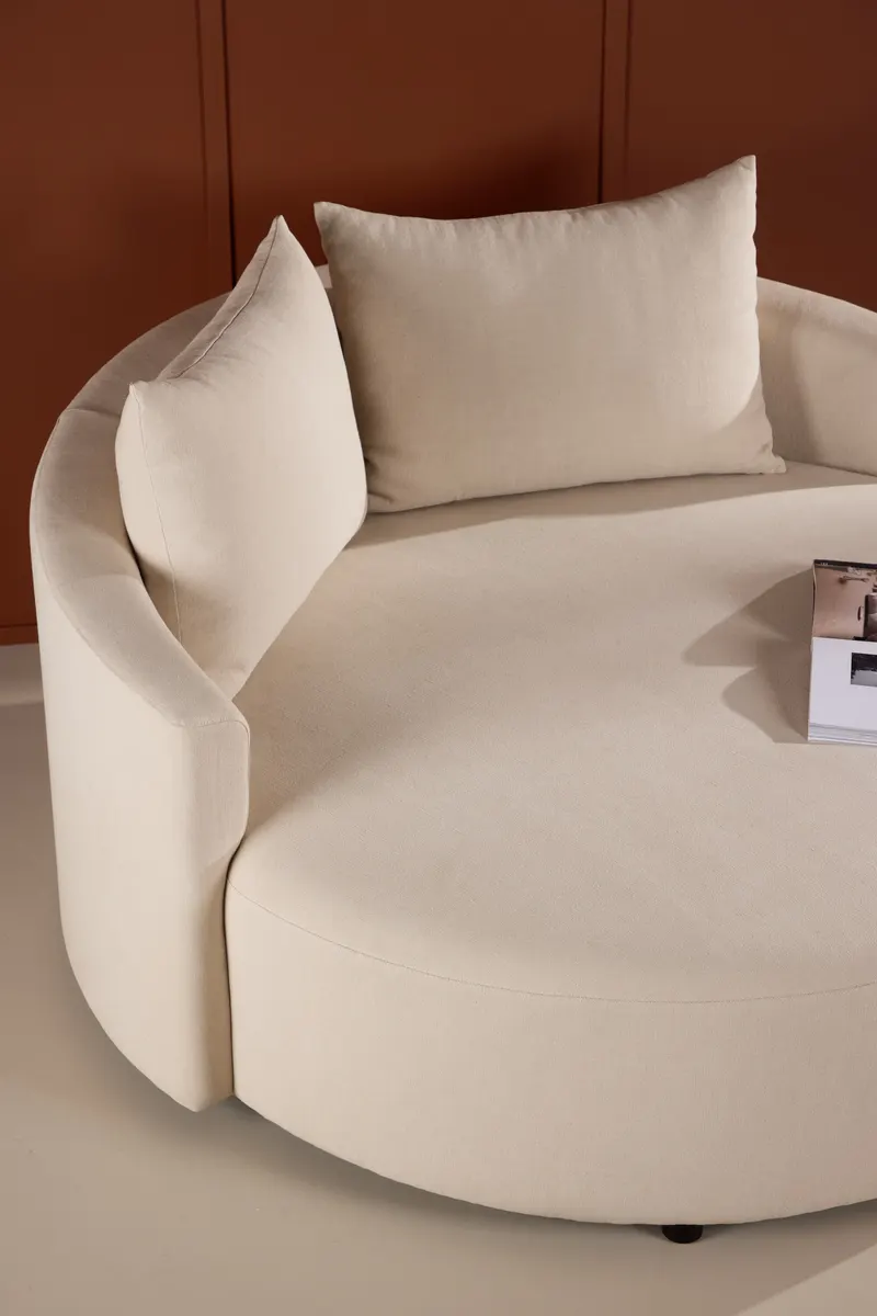 Kelso rundes Sofa mit Ø 150 cm, im Wohnraum, Ansicht 6