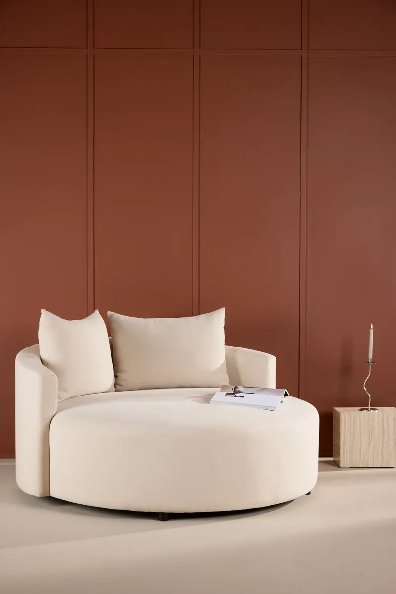 Kelso rundes Sofa mit Ø 150 cm, im Wohnraum, Ansicht 1