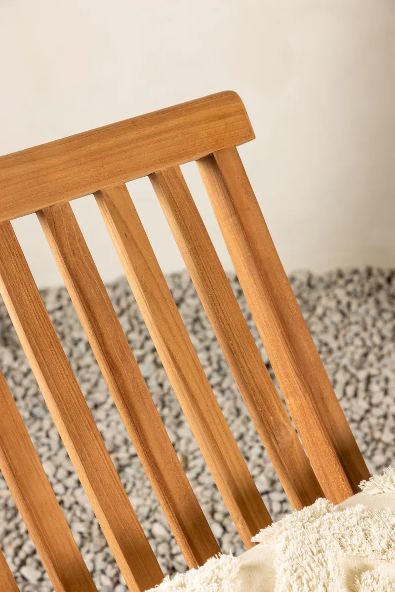 Kenya klappbarer Gartensessel aus Teak, im Wohnraum, Ansicht 3
