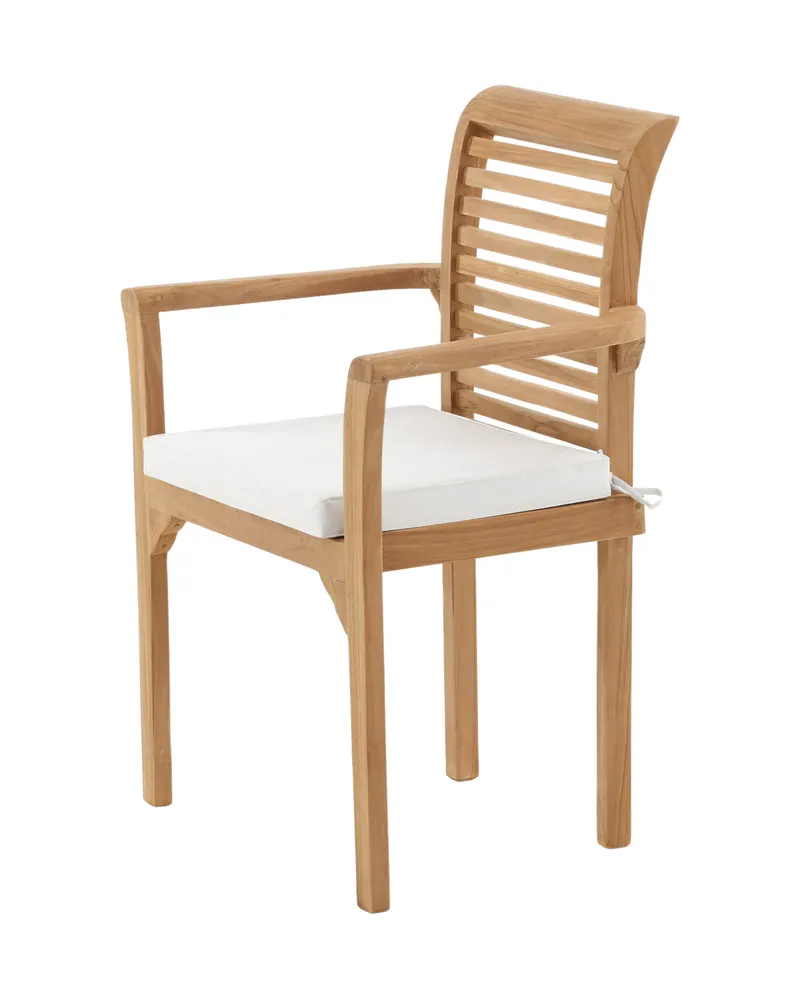 Kenya Gartenstühle aus Teak im 2er-Set in Gold, Ansicht 3