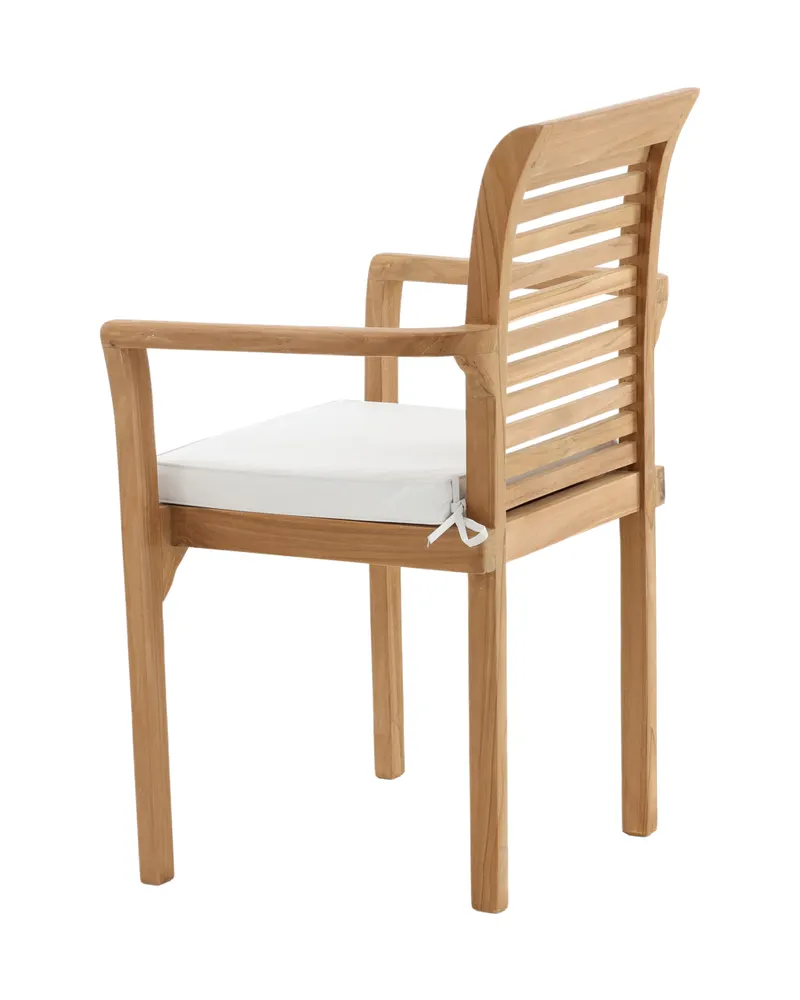 Kenya Gartenstühle aus Teak im 2er-Set in Gold, Ansicht 5