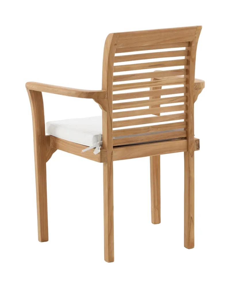 Kenya Gartenstühle aus Teak im 2er-Set in Gold, Ansicht 6