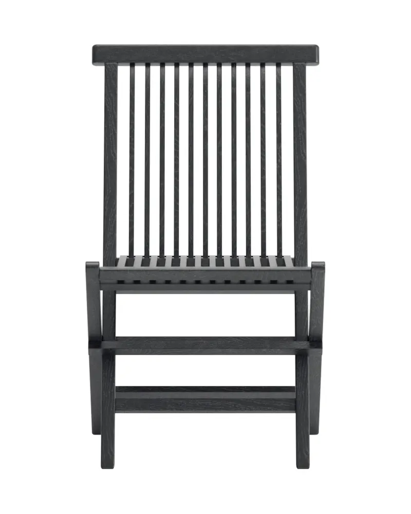 Kenya Gartenstühle aus Teak im 2er-Set in Schwarz, Ansicht 2