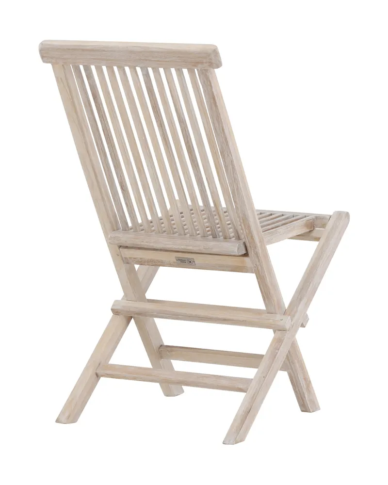 Kenya Gartenstühle aus Teak im 2er-Set in Whitewash, Ansicht 11