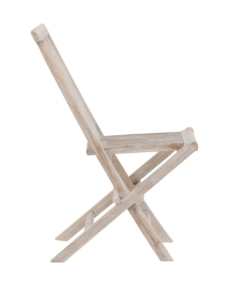 Kenya Gartenstühle aus Teak im 2er-Set in Whitewash, Ansicht 3
