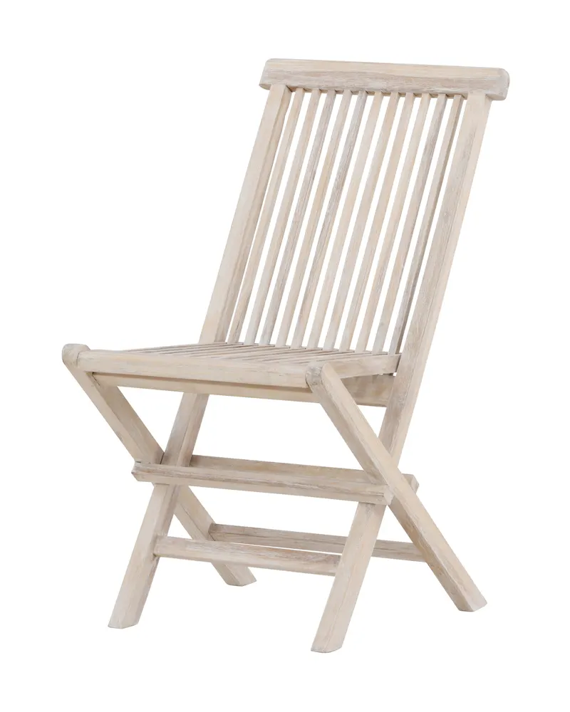 Kenya Gartenstühle aus Teak im 2er-Set in Whitewash, Ansicht 4