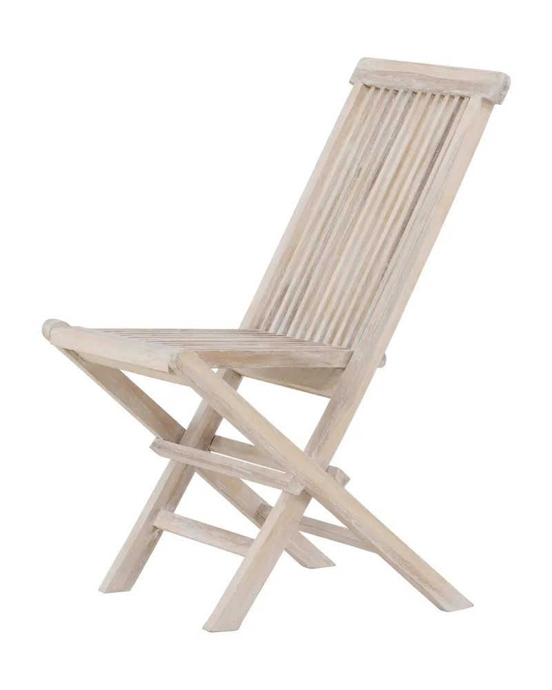 Kenya Gartenstühle aus Teak im 2er-Set in Whitewash, Ansicht 7