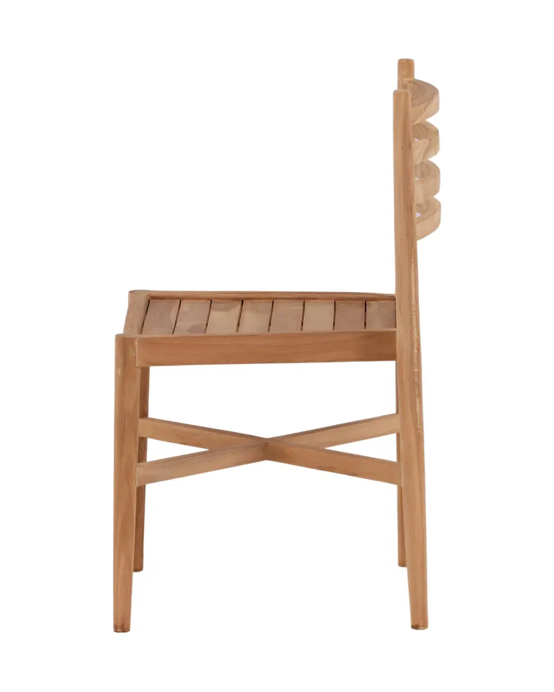 Kenya Gartenstuhl aus Teak mit Querleisten in der Lehne, Ansicht 9