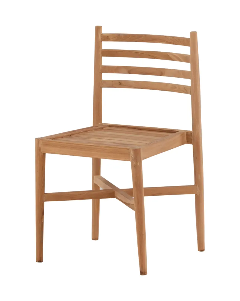 Kenya Gartenstuhl aus Teak mit Querleisten in der Lehne, Ansicht 5