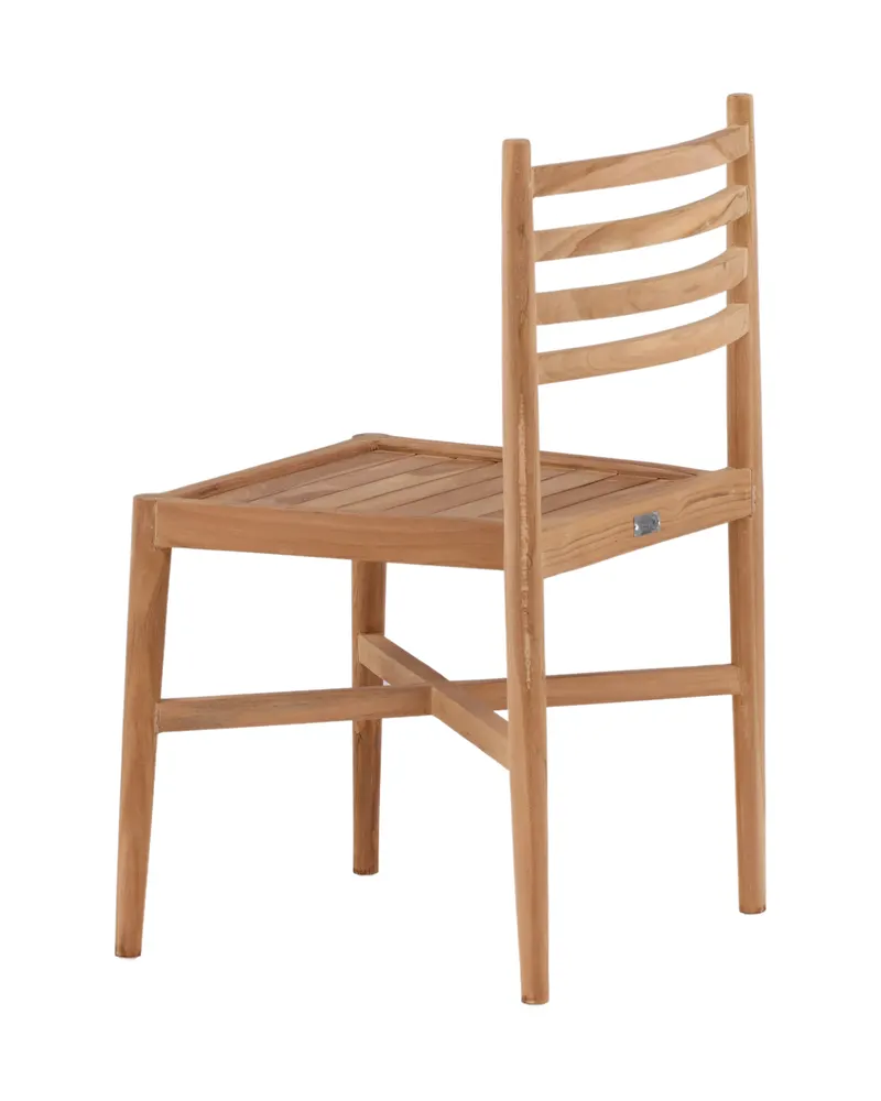 Kenya Gartenstuhl aus Teak mit Querleisten in der Lehne, Ansicht 6