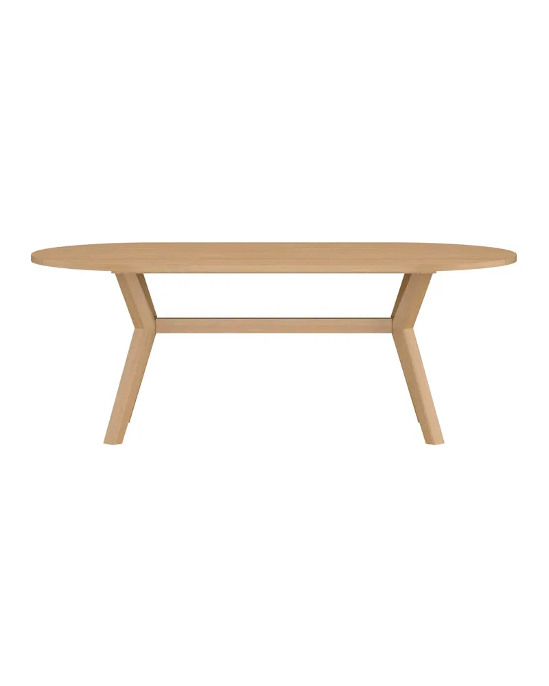 Kenya ovaler Gartentisch aus Teak, 200 × 100 cm, für 6 Personen